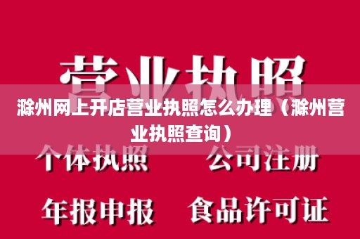 滁州网上开店营业执照怎么办理（滁州营业执照查询）