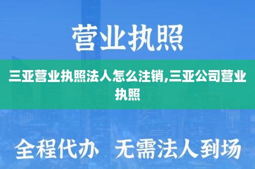 三亚营业执照法人怎么注销,三亚公司营业执照