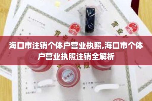 海口市注销个体户营业执照,海口市个体户营业执照注销全解析