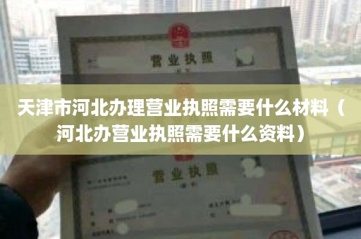 天津市河北办理营业执照需要什么材料（河北办营业执照需要什么资料）