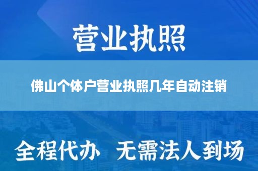 佛山个体户营业执照几年自动注销