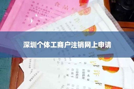 深圳个体工商户注销网上申请