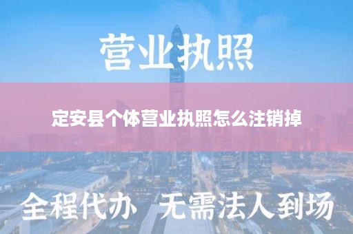 定安县个体营业执照怎么注销掉