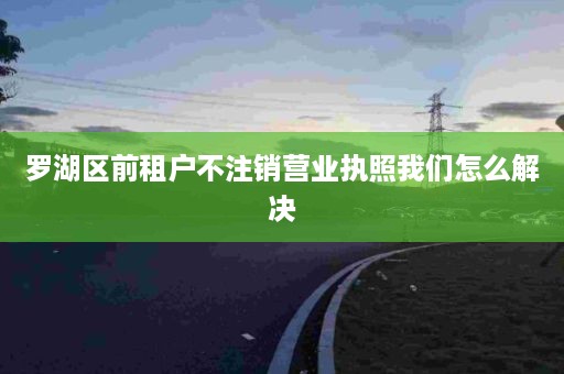 罗湖区前租户不注销营业执照我们怎么解决