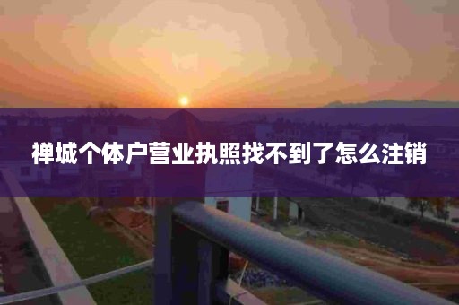 禅城个体户营业执照找不到了怎么注销