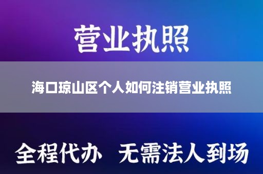 海口琼山区个人如何注销营业执照