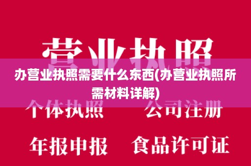 办营业执照需要什么东西(办营业执照所需材料详解)