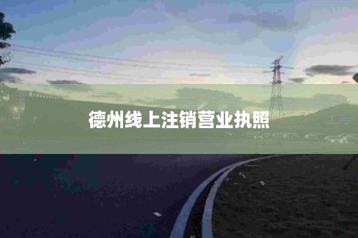 德州线上注销营业执照
