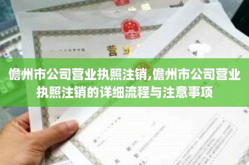 儋州市公司营业执照注销,儋州市公司营业执照注销的详细流程与注意事项