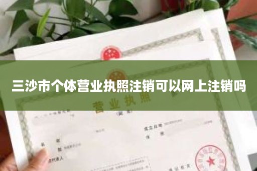 三沙市个体营业执照注销可以网上注销吗