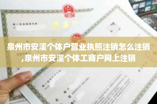 泉州市安溪个体户营业执照注销怎么注销,泉州市安溪个体工商户网上注销