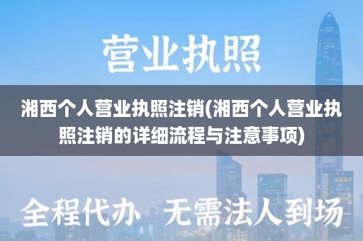 湘西个人营业执照注销(湘西个人营业执照注销的详细流程与注意事项)