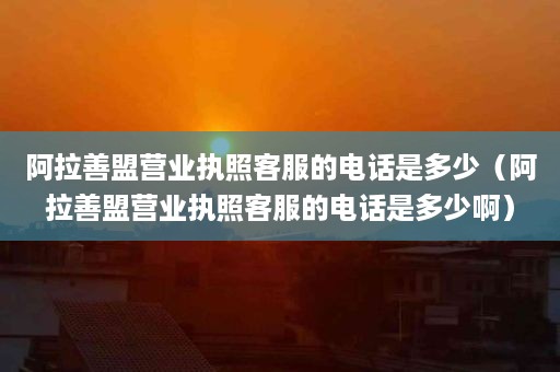 阿拉善盟营业执照客服的电话是多少（阿拉善盟营业执照客服的电话是多少啊）