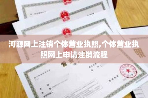 河源网上注销个体营业执照,个体营业执照网上申请注销流程