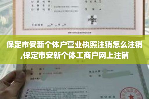 保定市安新个体户营业执照注销怎么注销,保定市安新个体工商户网上注销