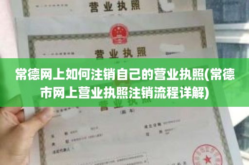 常德网上如何注销自己的营业执照(常德市网上营业执照注销流程详解)