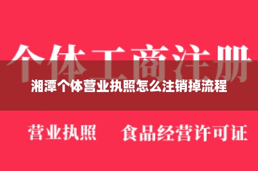 湘潭个体营业执照怎么注销掉流程