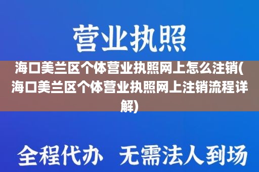 海口美兰区个体营业执照网上怎么注销(海口美兰区个体营业执照网上注销流程详解)