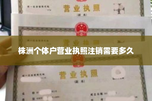 株洲个体户营业执照注销需要多久