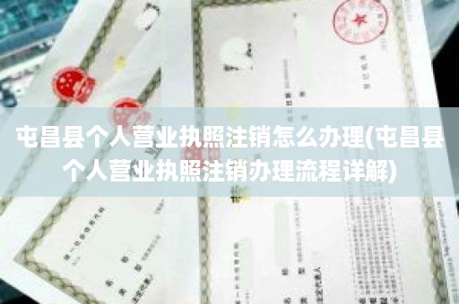 屯昌县个人营业执照注销怎么办理(屯昌县个人营业执照注销办理流程详解)