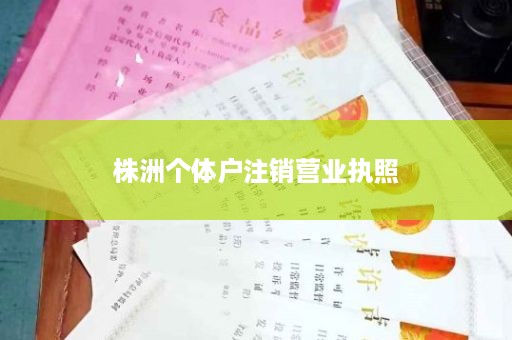 株洲个体户注销营业执照
