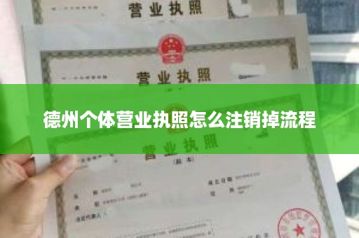 德州个体营业执照怎么注销掉流程