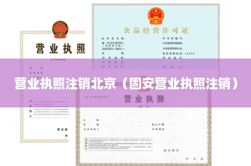 营业执照注销北京（固安营业执照注销）