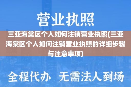 三亚海棠区个人如何注销营业执照(三亚海棠区个人如何注销营业执照的详细步骤与注意事项)
