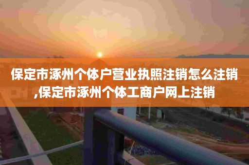 保定市涿州个体户营业执照注销怎么注销,保定市涿州个体工商户网上注销