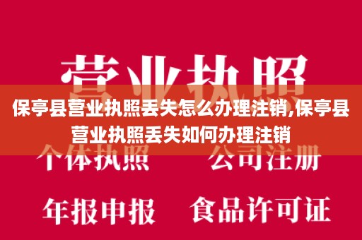 保亭县营业执照丢失怎么办理注销,保亭县营业执照丢失如何办理注销