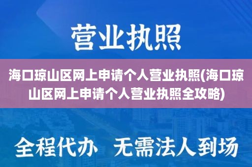 海口琼山区网上申请个人营业执照(海口琼山区网上申请个人营业执照全攻略)