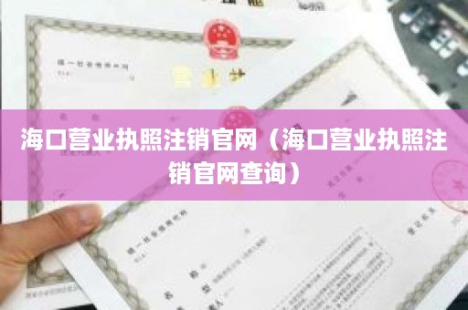 海口营业执照注销官网（海口营业执照注销官网查询）