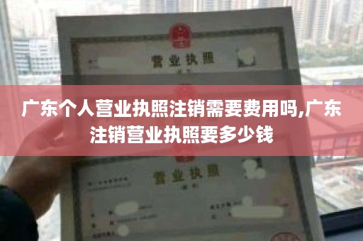 广东个人营业执照注销需要费用吗,广东注销营业执照要多少钱