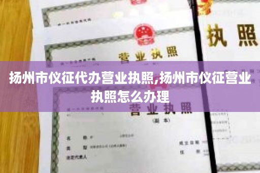 扬州市仪征代办营业执照,扬州市仪征营业执照怎么办理