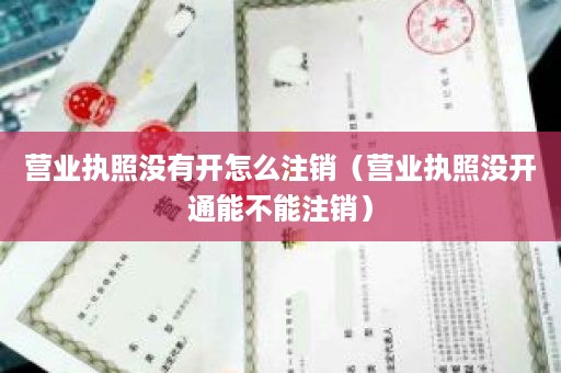 营业执照没有开怎么注销（营业执照没开通能不能注销）
