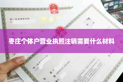 枣庄个体户营业执照注销需要什么材料