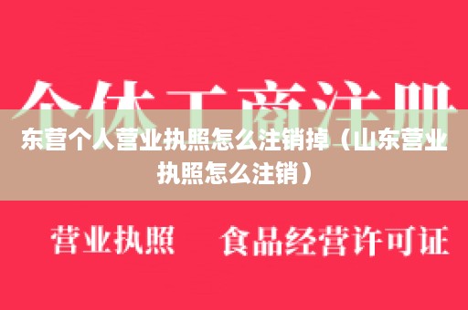东营个人营业执照怎么注销掉（山东营业执照怎么注销）