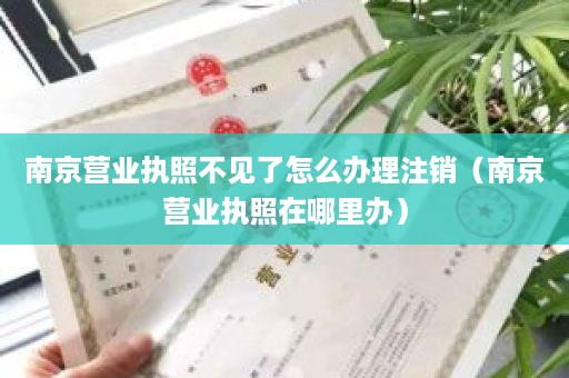 南京营业执照不见了怎么办理注销（南京营业执照在哪里办）