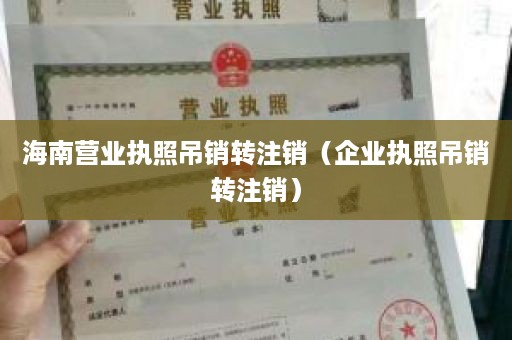 海南营业执照吊销转注销（企业执照吊销转注销）
