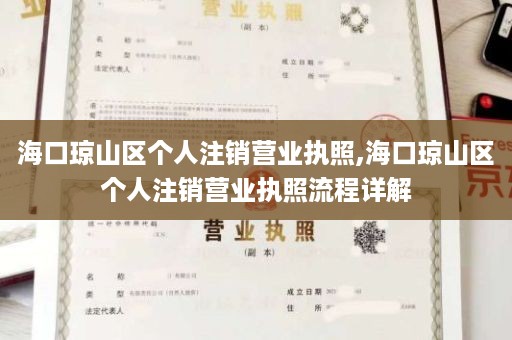 海口琼山区个人注销营业执照,海口琼山区个人注销营业执照流程详解