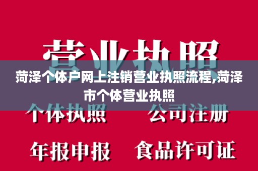 菏泽个体户网上注销营业执照流程,菏泽市个体营业执照