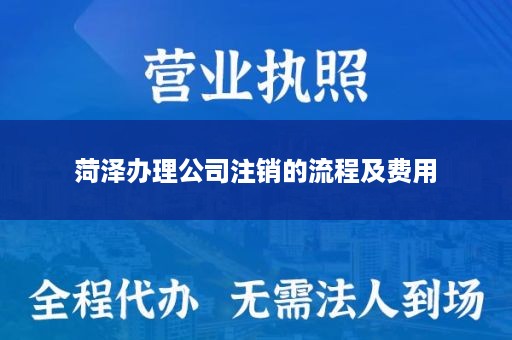 菏泽办理公司注销的流程及费用