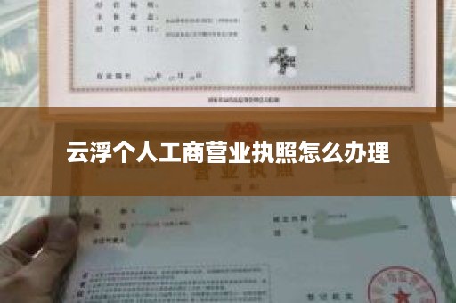 云浮个人工商营业执照怎么办理