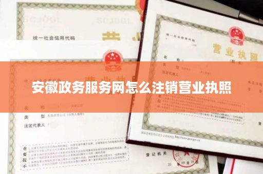 安徽政务服务网怎么注销营业执照