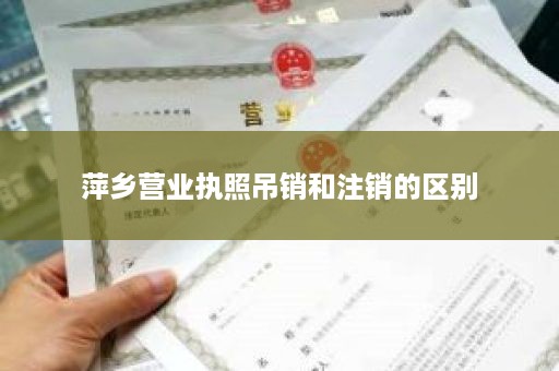萍乡营业执照吊销和注销的区别