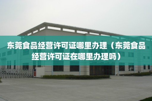 东莞食品经营许可证哪里办理（东莞食品经营许可证在哪里办理吗）
