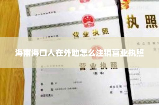 海南海口人在外地怎么注销营业执照