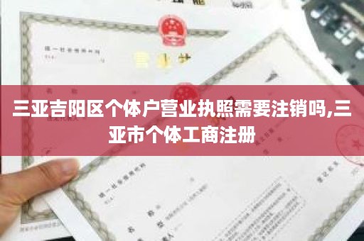 三亚吉阳区个体户营业执照需要注销吗,三亚市个体工商注册