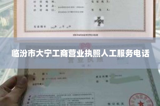 临汾市大宁工商营业执照人工服务电话