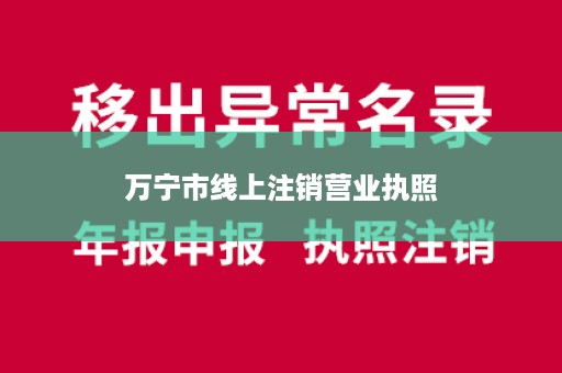 万宁市线上注销营业执照